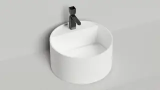 Salini Armonia Round Top 02 S-Stone Раковина чаша, круглая, 45х45х25h см, цвет: белый матовый 130422TM