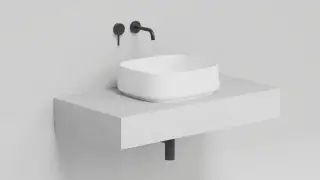 Salini Oriente Bowl S-Sense Раковина чаша, прямоугольная, 45х40,5х14h см, цвет: по RAL, глянцевый 1109102GF