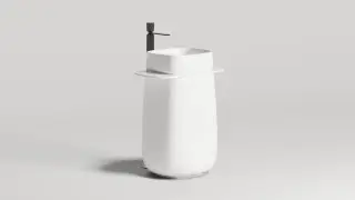 Salini Oriente Totem S-Sense Раковина напольная, прямоугольная, 70х49х90h см, цвет: белый матовый 1303101M