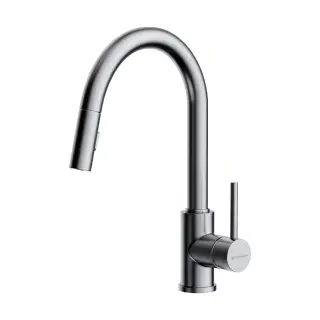 Omoikiri Shinagawa-SB-BN Смеситель для кухни с гибким изливом, цвет: нержавеющая сталь 4994459