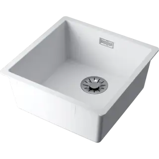 Omoikiri Yamakawa 45-Integra-WH Кухонная мойка Artceramic 45,6x45,6 см, цвет: белый 4997253