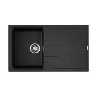 Omoikiri Yasugata 86-BL Кухонная мойка Tetogranit 86x50 см, цвет: черный 4993868