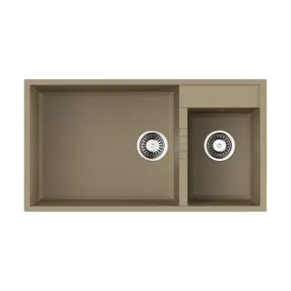 Omoikiri Tedori 85-2-U-SA Кухонная мойка Tetogranit 85x46,5 см, цвет: бежевый 4993942