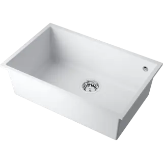 Omoikiri Tedori 66-U-WH Кухонная мойка Tetogranit 66x42 см, цвет: белый 4993975