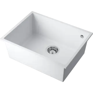 Omoikiri Tedori 54-U-WH Кухонная мойка Tetogranit 55x42 см, цвет: белый 4993991