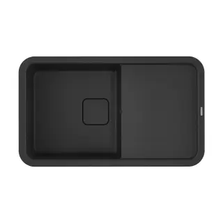 Omoikiri Tasogare 86-BL Кухонная мойка Artgranit 86x51 см, цвет: черный 4993469