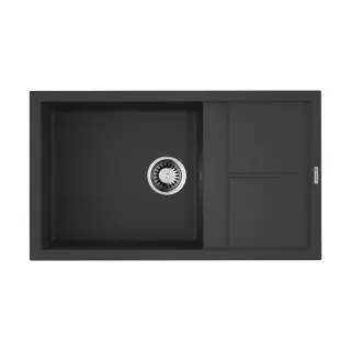 Omoikiri Sumi 86-BL Кухонная мойка Tetogranit 86x50 см, цвет: черный 4993646