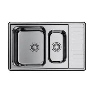 Omoikiri Sagami 79-2-IN Кухонная мойка нерж. сталь 79x50 см, цвет: нержавеющая сталь 4993733