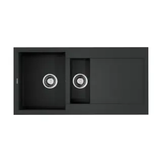Omoikiri Sakaime 100-2-BL Кухонная мойка Tetogranit 100x50 см, цвет: черный 4993892