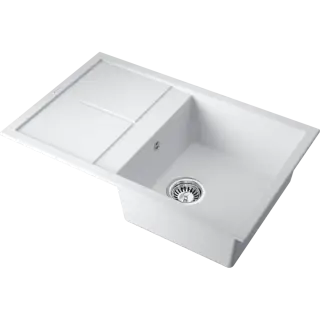 Omoikiri Sumi 79-WH Кухонная мойка Tetogranit 79x50 см, цвет: белый 4993665