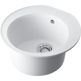 Omoikiri Miya 50-R-WH Кухонная мойка Tetogranit 50,5x49 см, цвет: белый 4993506