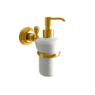 Nicolazzi Onice Дозатор для жидкого мыла, подвесной, керамическая колба, цвет: золото 1489GO09O
