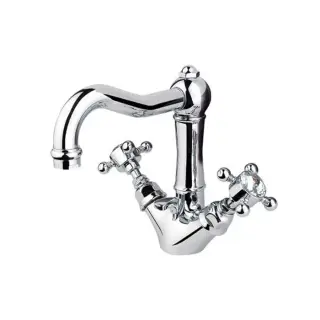 Nicolazzi Half Dome Crystal Смеситель для раковины с пов. изливом на 1 отв, цвет хром 1432CR93