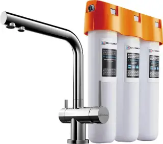 Omoikiri Nagano-C + Pure Drop Lite Смеситель для кухни + фильтр, цвет: хром 4146.8028