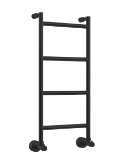 Margaroli Sereno 482 Полотенцесушитель водяной для ГВС 54x79h (int 47,5) нижнее, цвет: matt black 4824704MBN