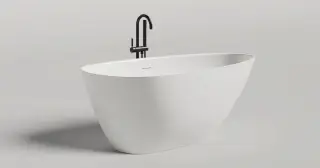 Salini Paola Ванна из S-Sense отдельностоящая, перелив по центру, 160х80 см, цвет: по RAL, глянцевый 1015103GF