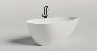 Salini Paola Ванна из S-Sense отдельностоящая, перелив по центру, 172х82,5 см, цвет: по RAL, глянц. 1015104GF