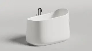 Salini Oriente Ванна из S-Sense отдельностоящая, овальная, 140х80х96h см, цвет: белый глянцевый 1043101G