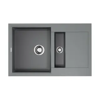 Omoikiri Sakaime 78-2-GR Кухонная мойка Tetogranit 78x50 см, цвет: leningrad grey 4993559
