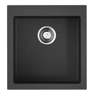 Omoikiri Bosen 47-BL Кухонная мойка Tetogranit 47x50 см, цвет: черный 4993586