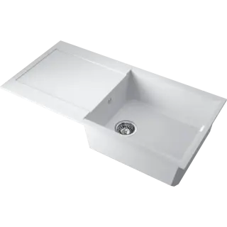 Omoikiri Sakaime 100-WH Кухонная мойка Tetogranit 100x50 см, цвет: белый 4993887