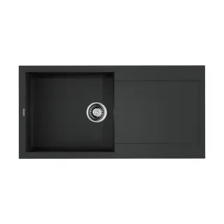 Omoikiri Sakaime 100-BL Кухонная мойка Tetogranit 100x50 см, цвет: черный 4993884