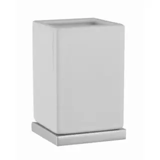 Stella Bamboo Quadro Стакан с подставкой настольный 1014/B016, цвет: хром BQ 10101 CR00