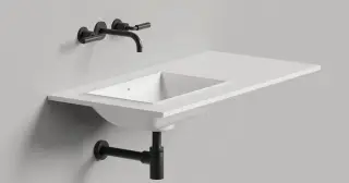 Salini Onda из S-Stone Раковина подвесная, прямоугольная, 200х70х14,6h см, цвет: белый матовый 14022061M