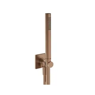 Gessi Inverso Rigato Душевой гарнитур: ручной душ, держатель, шланг 150 см, цвет: copper brushed PVD 73523#708