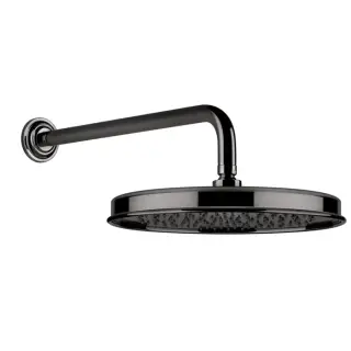Gessi Venti20 Верхний душ d32,8 см, 1 вид струи, кронштейн настенный 38,9, цвет: black metal PVD 65149#706