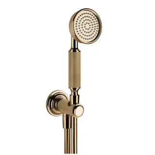 Gessi Venti20 Душевой гарнитур: ручной душ, держатель, шланг 150 см, цвет: warm bronze PVD 65123#735