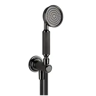 Gessi Venti20 Душевой гарнитур: ручной душ, держатель, шланг 150 см, цвет: black metal PVD 65123#706
