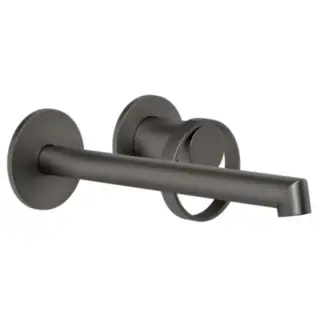 Gessi Anello Смеситель для раковины настенный, излив - 16 см, цвет: black metal brushed PVD 63383#707