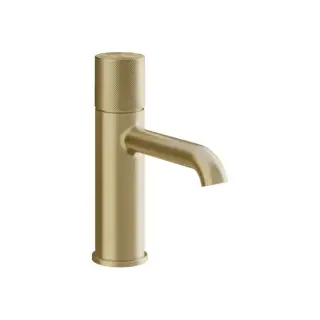Gessi Habito Смеситель для раковины, без д/к, длина излива 13,1 см, цвет: brushed brass PVD 70602#727