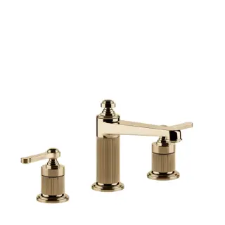 Gessi Venti20 Смеситель для раковины на 3 отверстия, без д/к, излив 13,4 см, цвет: warm bronze PVD 65014#735