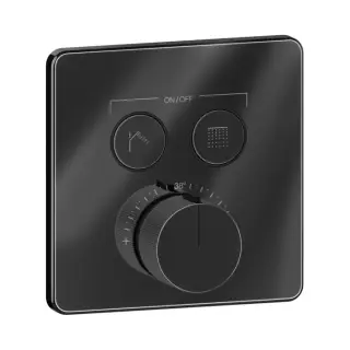 Gessi Hi-Fi Смеситель для душа термостатический 2 потребителя, встраиваемый, цвет: black metal PVD 38718#706