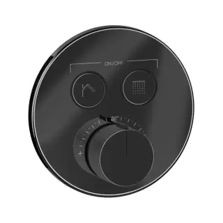 Gessi Hi-Fi Смеситель для душа термостатический 2 потребителя, встраиваемый, цвет: black metal PVD 38713#706