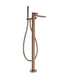 Gessi Inverso Rigato Смеситель напол. с душ набором - ручной душ, шланг, цвет: copper brushed PVD 73528#708