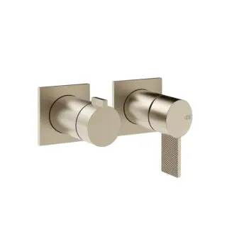 Gessi Inverso Rigato Смеситель для душа 2 потребителя, встр., внеш. часть, цвет:finox brushed nickel 73638#149