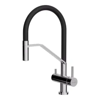 Omoikiri Akeno C-BL Смеситель для кухни с гибким изливом и подключением фильтра цвет: хром 4994543