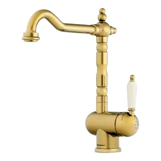 Omoikiri Kyoto-G Смеситель для кухни, высота излива 22 см, цвет: золото 4994508