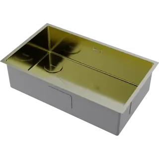 Omoikiri Taki 74-U/IF-L Side-LG Кухонная мойка из нержавеющей стали 74x44 см, цвет: светлое золото 4997472