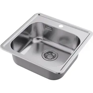 Omoikiri Notoro 48-IN Кухонная мойка из нержавеющей стали 48.5x48.5 см, цвет: нержавеющая сталь 4997436