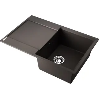 Omoikiri Daisen 78T-ES Кухонная мойка из Tetogranit 78x51 см, оборачиваемое крыло цвет: espresso 4997215