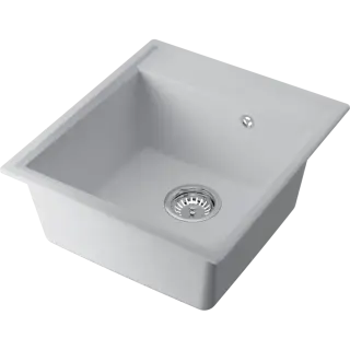 Omoikiri Daisen 46-WH Кухонная мойка из Artgranit 46x51 см, цвет: белый 4997521