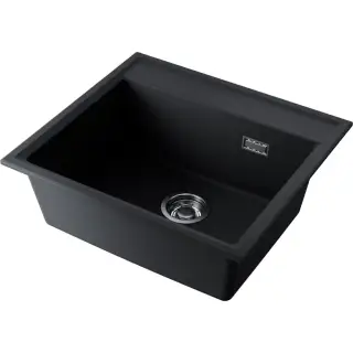 Omoikiri Daisen 57-BL Кухонная мойка из Artgranit 57x51 см, цвет: черный 4997308