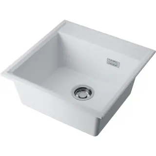 Omoikiri Daisen 51-WH Кухонная мойка из Artgranit 51x51 см, цвет: белый 4997304
