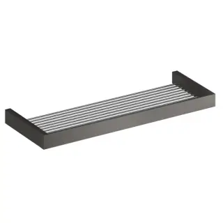 Gessi Rettangolo Полка подвесная 61,5х24 см, цвет: black metal brushed PVD 20950#707