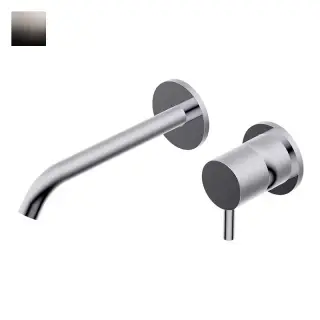 Ritmonio Diametro35 S Смеситель для раковины встраив., излив 19,3 см, внеш. часть, цвет: черный хром PR52AL202BLX