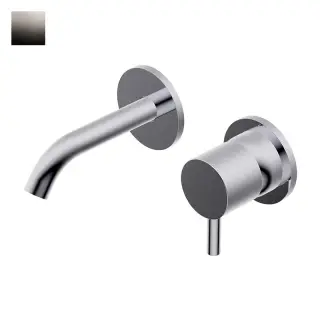 Ritmonio Diametro35 S Смеситель для раковины встраив., излив 13,3 см, внеш. часть, цвет: черный хром PR52AL201BLX